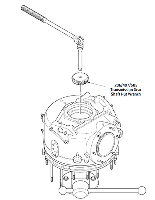 206/505 Transmission Gear Shaft Nut Wrench