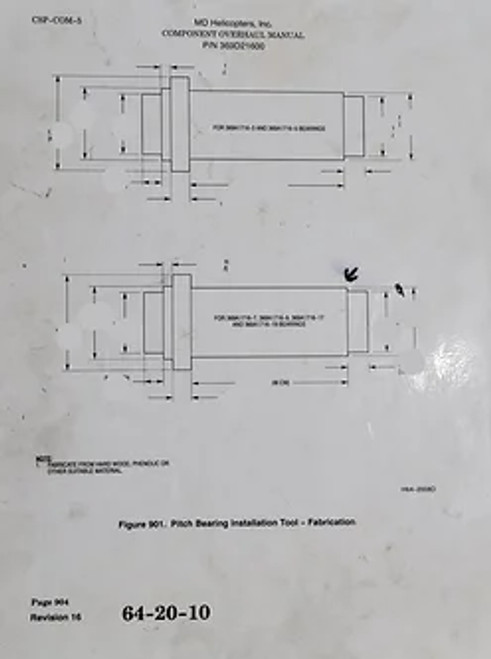 MD500 Tail Rotor Pitch Bearing Installer MD500 Tail Rotor Pitch Bearing Installer