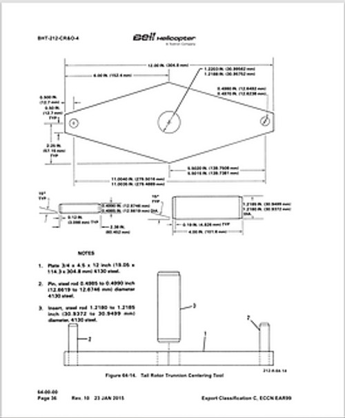 212/412 Tail Rotor Trunnion Centering Tool 212/412 Tail Rotor Trunnion Centering Tool