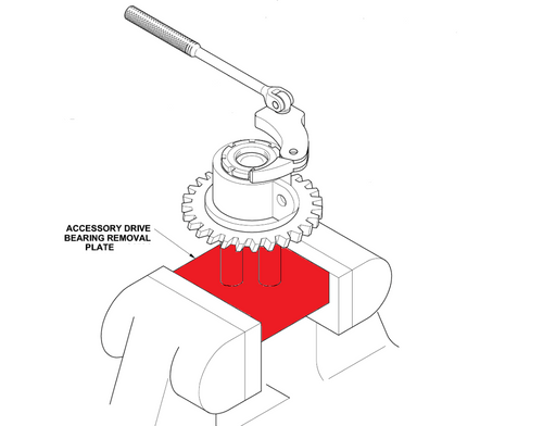 206/407/505 Transmission  Accessory Bevel Gear Bearing Work Aid