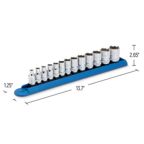13 Piece 1/4" Drive 6 Point Standard Metric Socket Set