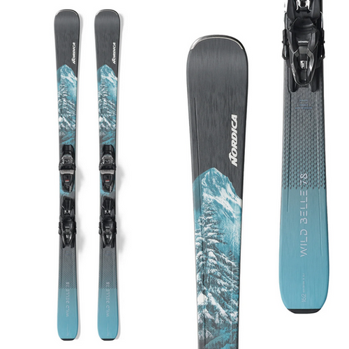 Nordica Wild Belle 78 CA Women's Skis with FDT 10 Bindings 2025 Nordica Wild Belle 78 CA Women's Skis with FDT 10 Bindings 2025