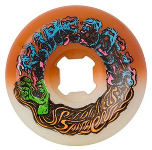 56mm Hariballs 50-50 Whote Orange 95s Skateboard Wheels