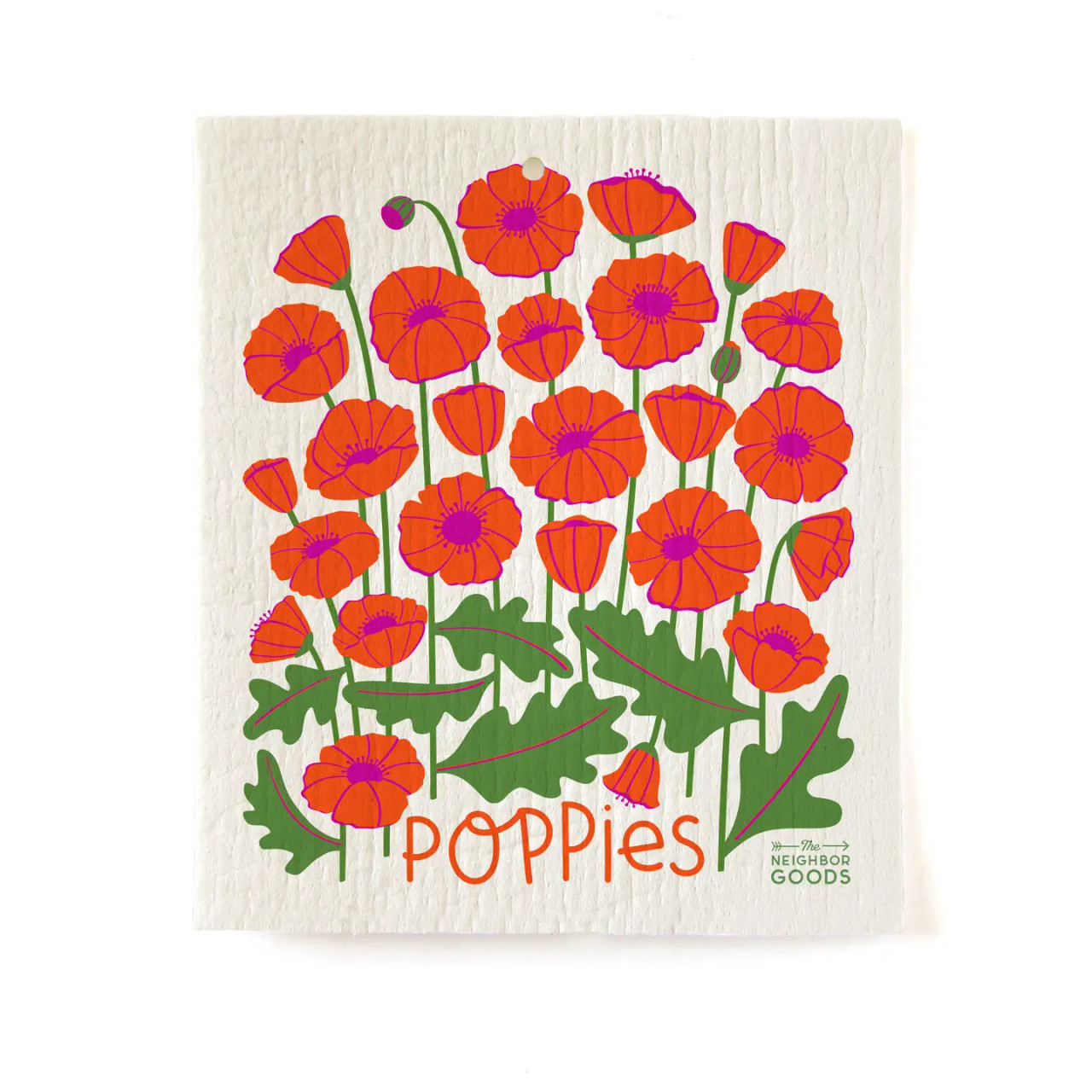 The Neighborgoods Poppy Tea Towel and Sponge Cloth - Thumbnail 2