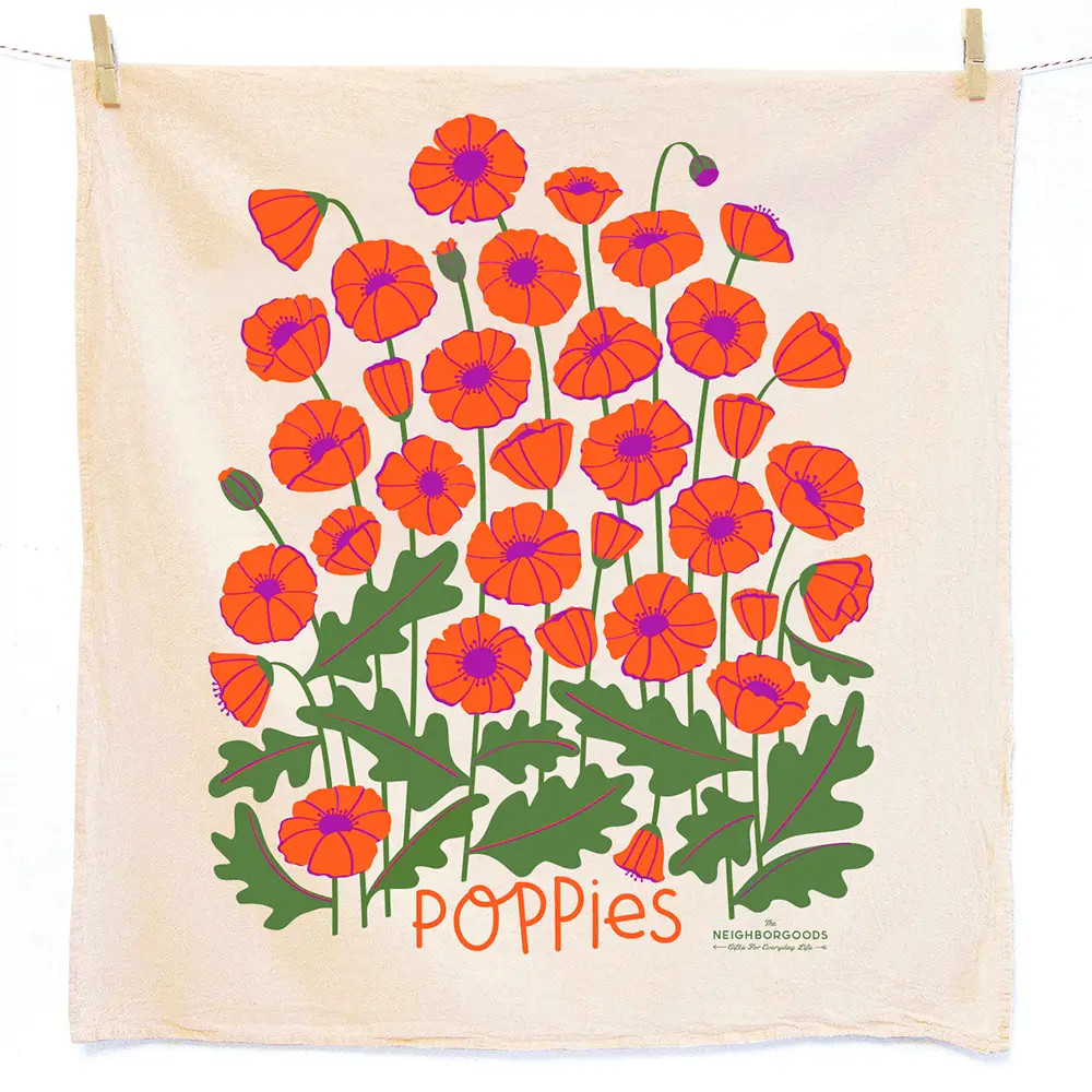 The Neighborgoods Poppy Tea Towel and Sponge Cloth - Thumbnail 4