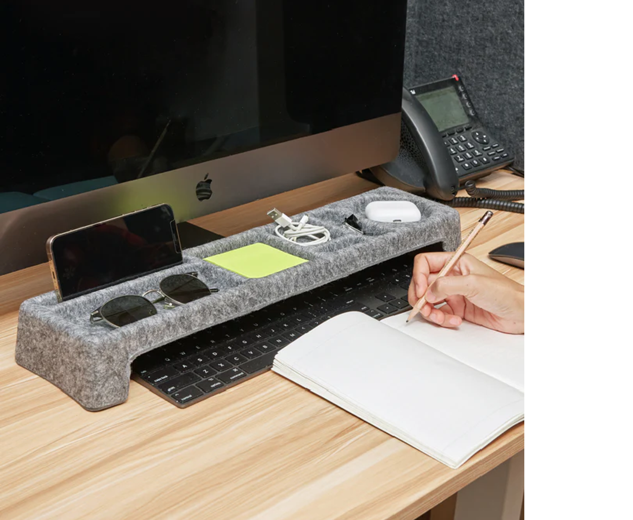 Kikkerland Large Felt Desk Pad 12 x 24