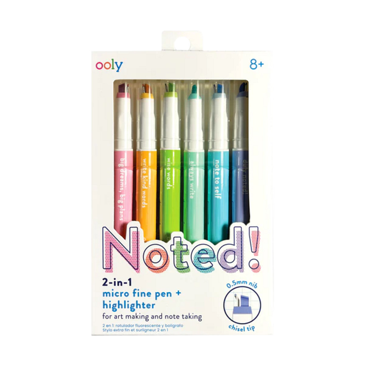 ooly ooly fine line gel pens, set of 6