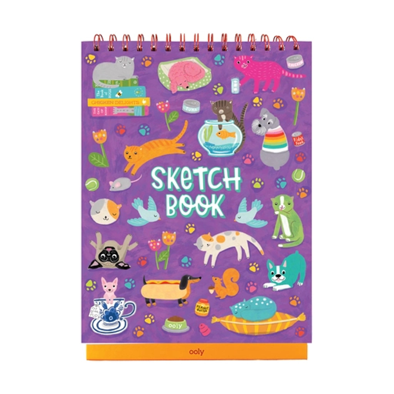 Sketch Book: Colorful Kitten Themed Personalized Artist Sketchbook