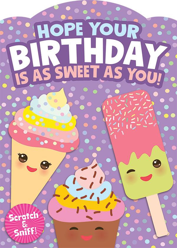 Kawaii Ice Cream Scratch & Sniff Card by Paper House | Jenny K.