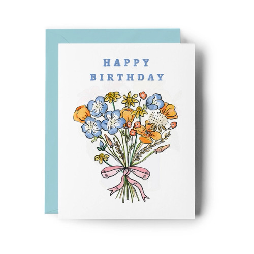 California Wildflowers Birthday Card