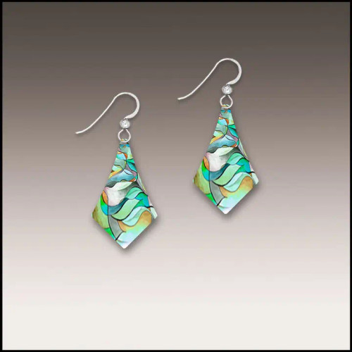 Cool Green Dangle Handmade Earrings by Illustrated Light & DC Designs Cool Green Dangle Handmade Earrings by Illustrated Light & DC Designs