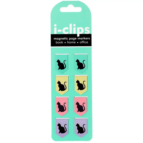 Black Cats I-Clips Magnetic Page Markers from Peter Pauper Press
