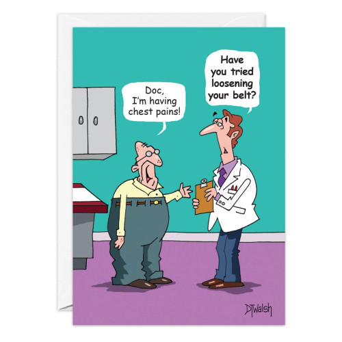 Chest Pains Birthday Card from Oatmeal Studios