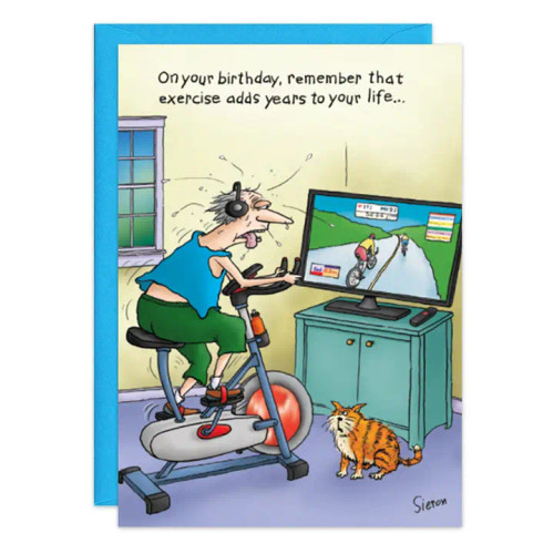 Exercise Adds Years Birthday Card from Oatmeal Studios