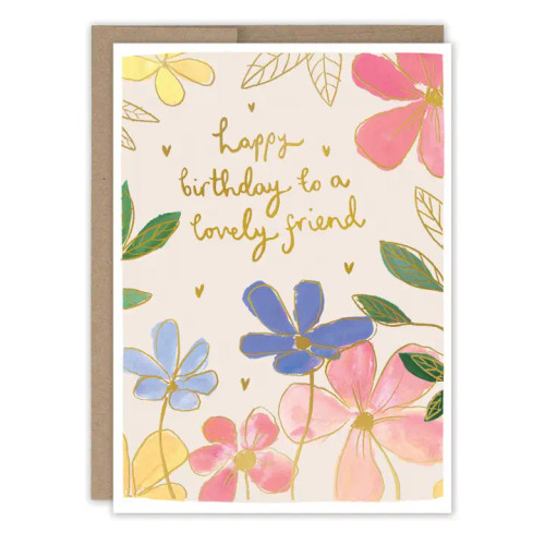 Rainbow Flowers Birthday Card by Biely & Shoaf