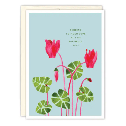 Cyclamen Sympathy Card from Biely & Shoaf Cyclamen Sympathy Card from Biely & Shoaf