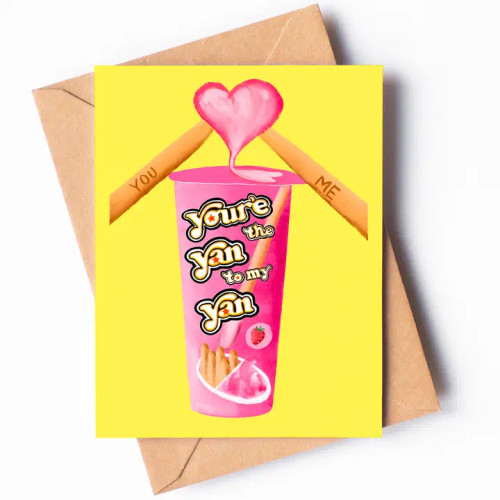 You're the Yan to My Yan Greeting Card from Menmin Made