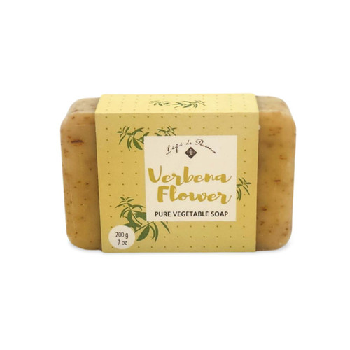 Verbena Flower Triple Milled European Soap  Front view with label