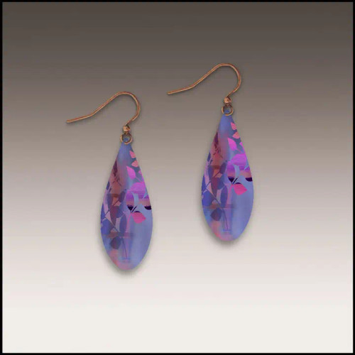 Purple Foliage Dew Drop Earrings – from Illustrated Light & DC Designs