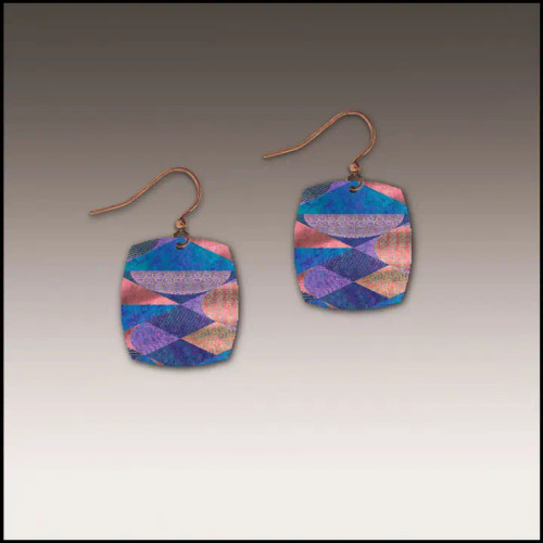 Violet Ember Abstract Button Drop Earrings – from Illustrated Light & DC Designs