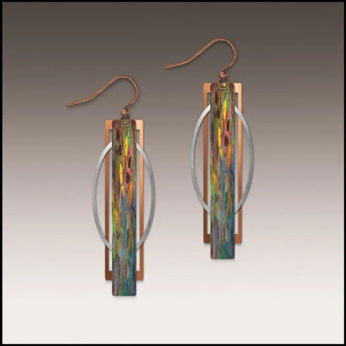 Yellow Splash Geometric Multilayer Metal Accent Earrings – from Illustrated Light & DC Designs