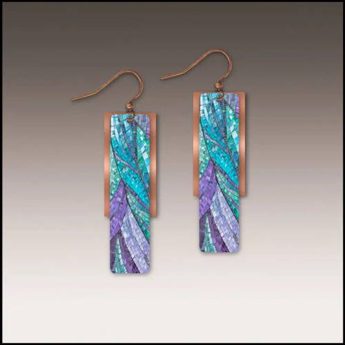 Peacock Mosaic Copper Accent Multilayer Earrings – from Illustrated Light & DC Designs
