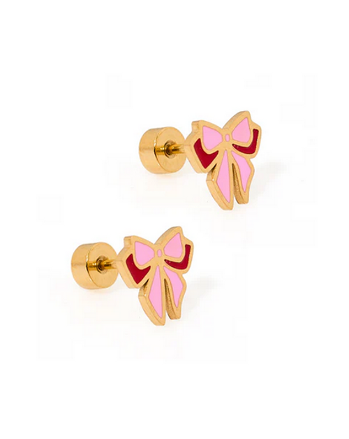 Collins Bow Screwback Stud Earrings by Linny Co.