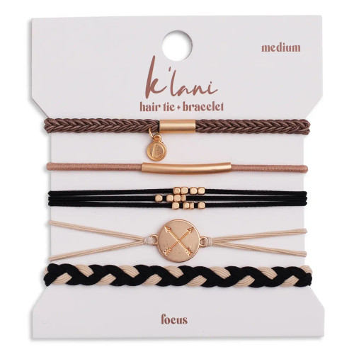 Focus Hair Tie + Bracelet Set from K'lani