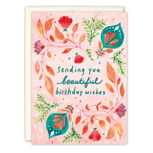 Sending Beautiful Wishes Birthday Card