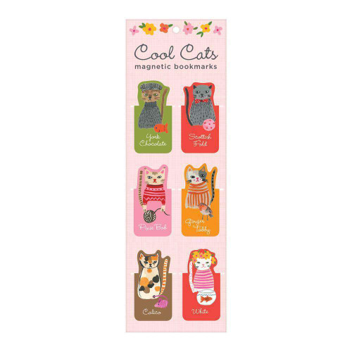 Cool Cats Magnetic Bookmarks from Hachette Cool Cats Magnetic Bookmarks from Hachette
