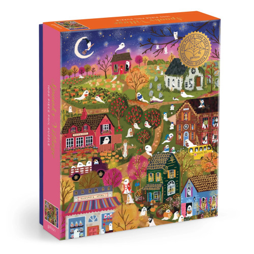 Joy Laforme Spooky Village Foil Puzzle 1000 Piece from Hachette Joy Laforme Spooky Village Foil Puzzle 1000 Piece from Hachette