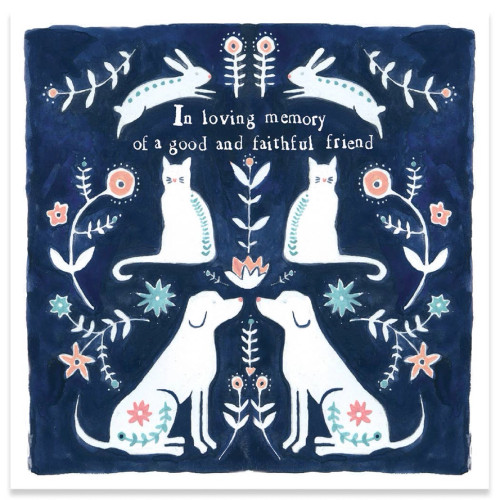 Good and Faithful Pet Sympathy Greeting Card from Calypso Cards