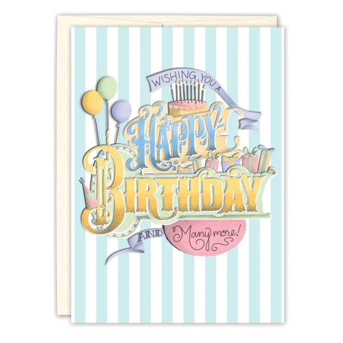 Carnival Lettering Birthday Card from Biely & Shoaf
