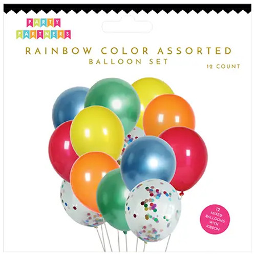 Rainbow Color Assorted Balloon Set – from Party Partners Rainbow Color Assorted Balloon Set – from Party Partners