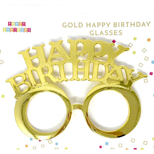 Gold Happy Birthday Glasses – from Party Partners