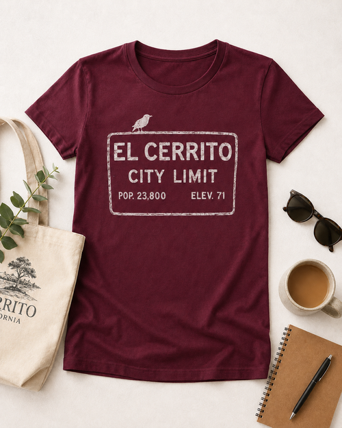 Maroon Womens El Cerrito T-Shirt 