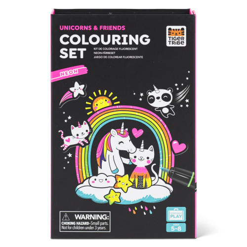 Neon Colouring Set – Unicorns from Tiger Tribe Neon Colouring Set – Unicorns from Tiger Tribe