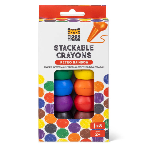 Stackable Crayons – Retro Rainbow from Tiger Tribe