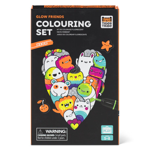 Neon Colouring Set – Glow Friends from Tiger Tribe Neon Colouring Set – Glow Friends from Tiger Tribe