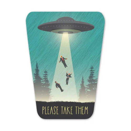 Please Take Our Leaders Sticker from Modern Printed Matter