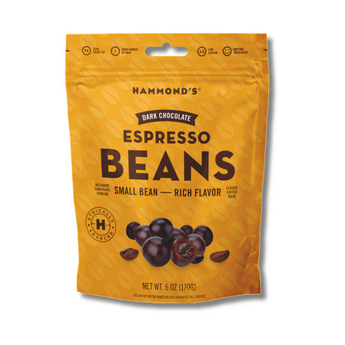 All-Natural Dark Chocolate Espresso Beans from Hammond's Candies