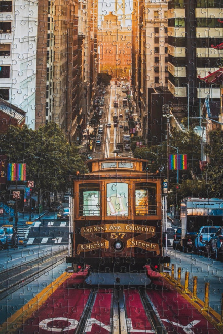 California St. Cable Car 500-Piece Puzzle from Oakland Puzzle Company