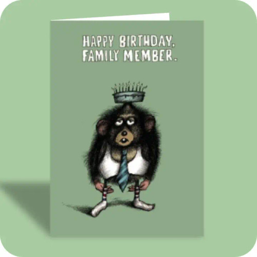 Family Member Birthday Card from Bald Guy Greetings