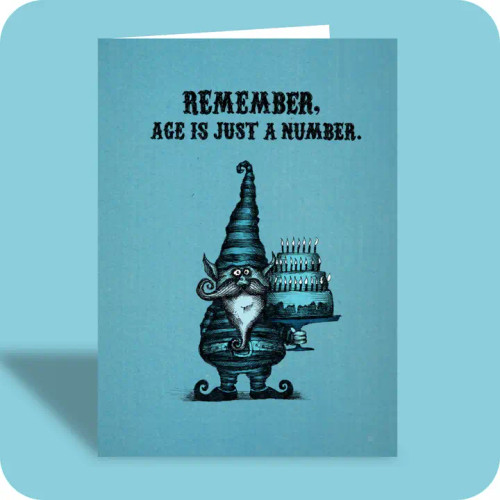 Age Is Just a Number Birthday Card from Bald Guy Greetings