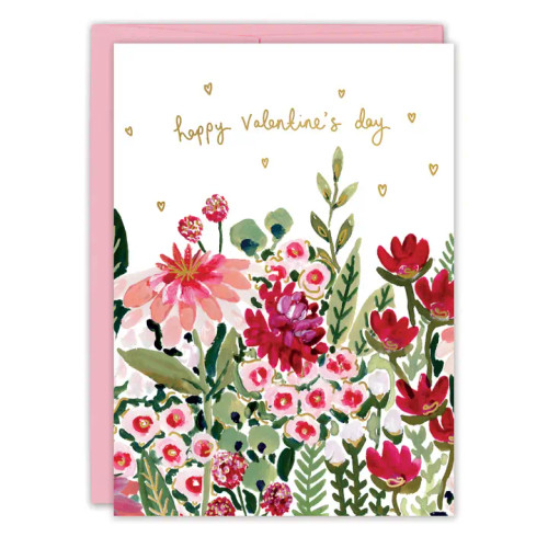 Romantic Florals Happy Valentine’s Day Card from Biely & Shoaf