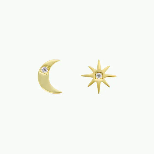Complements Sun & Moon Gold Earrings from JaxKelly