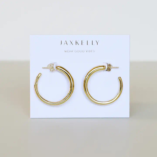 Everyday Gold Hoop Earrings – Medium from JaxKelly