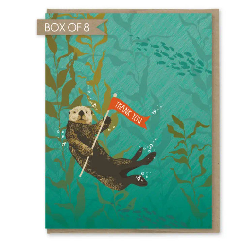 Sea Otter Thank You Card Box Set from Modern Printed Matter