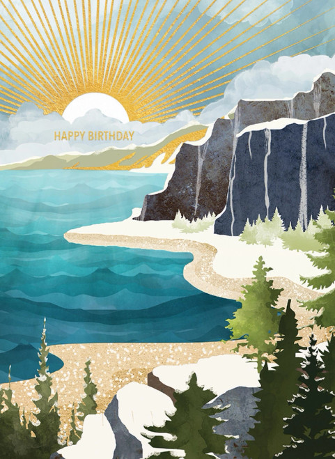 Winter Beach Birthday Card from Calypso Cards