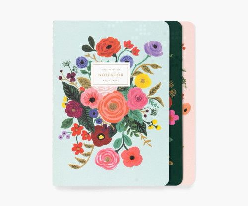 Assorted Set of 3 Garden Party Notebooks from Rifle Paper Co.